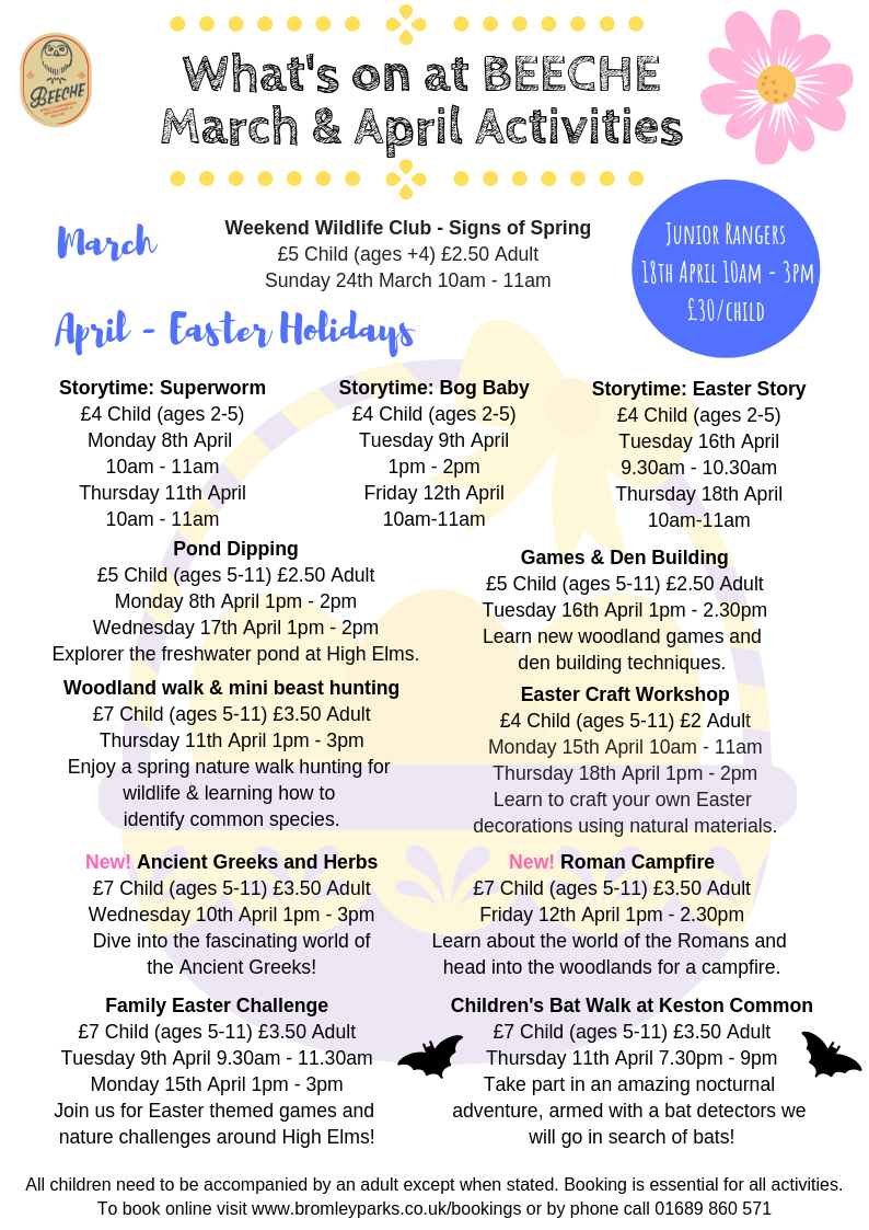 Whats On March and April (3) - Bromley Parks